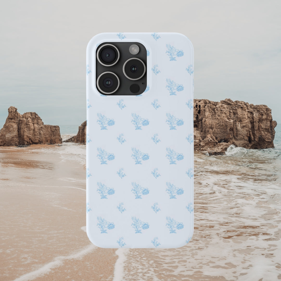 Malibu Blue Floral iPhone Case