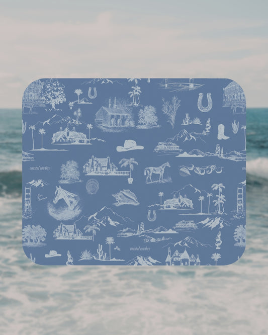 Mouse Pad - Navy Coastal Cowboy® Toile