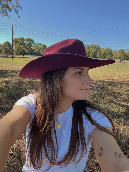 Bordeaux Cowboy Hat